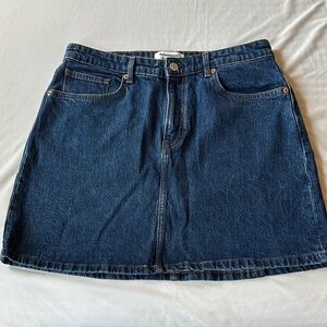 Reformation Dark Blue Denim Mini Skirt